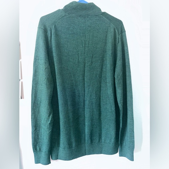 Fairlane Green Knit Zip Up Sweater size L - Picture 2 of 5